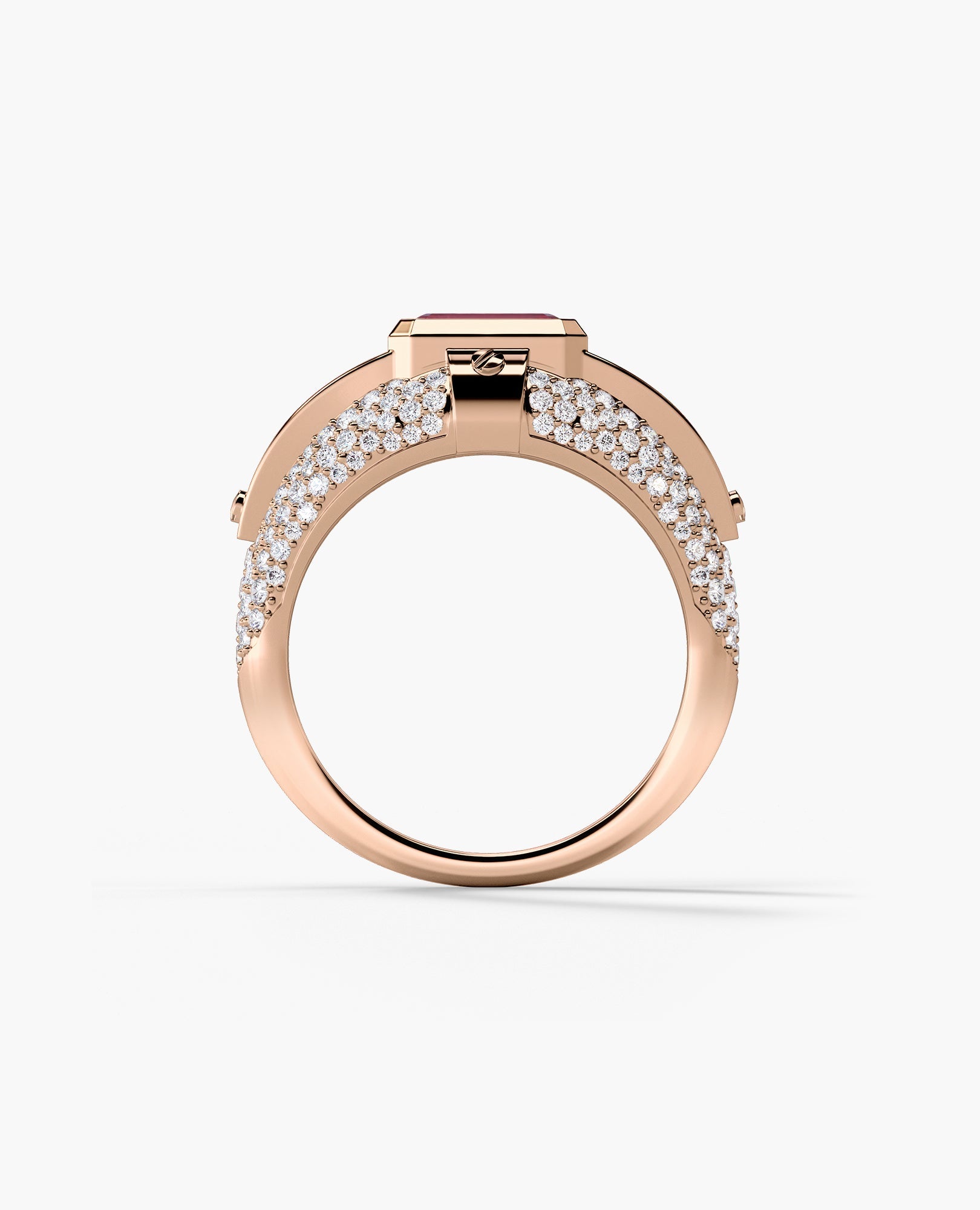 CARLIN Gold Signet Ring with 3.10ct Rubies and Diamonds