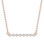 0.24 CT Round Cut Moissanite Shared Prong Necklace