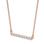0.24 CT Round Cut Moissanite Shared Prong Necklace