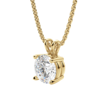 0.25-1.0ct Round Cut Moissanite Solitaire Necklace