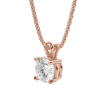 0.25-1.0ct Round Cut Moissanite Solitaire Necklace