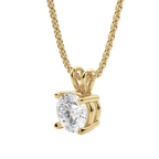 0.25-1.0ct Round Cut Moissanite Solitaire Necklace