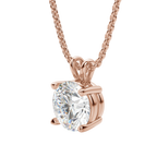 0.25-1.0ct Round Cut Moissanite Solitaire Necklace