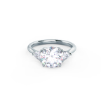 2.0CT Round Moissanite Three Stones Engagement Ring