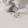2.0CT Round Moissanite Three Stones Engagement Ring