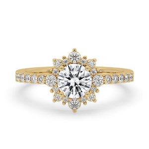 Round Halo Engagement Ring