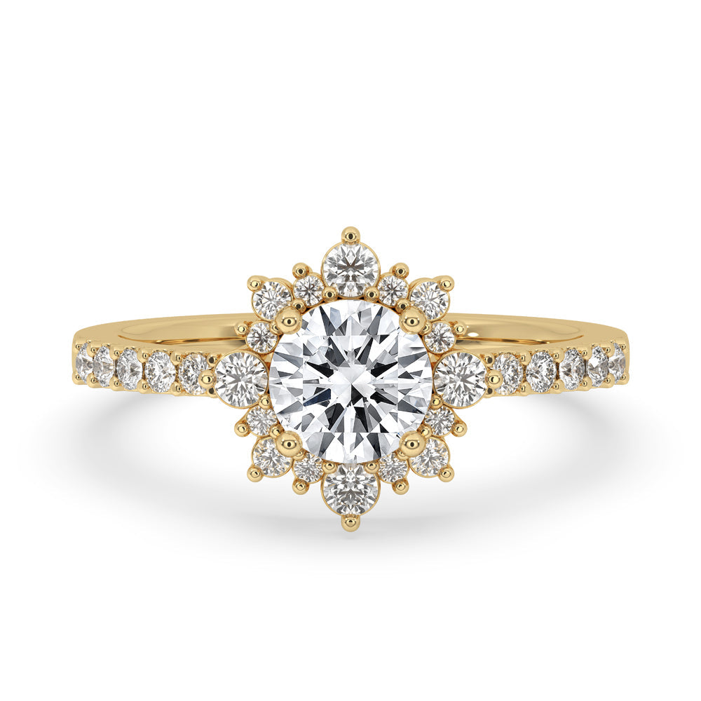 Round Halo Engagement Ring