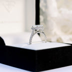 2.0 CT Round Brilliant Cut Moissanite Halo Engagement Ring