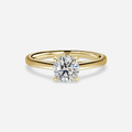 1.70 CT Round Moissanite Hidden Halo Engagement Ring