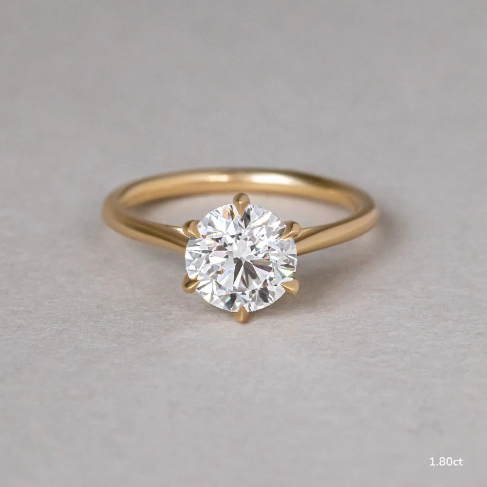 1.80 CT Round Moissanite Solitaire Engagement Ring