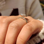 Solitaire Style Pear Diamond Engagement Ring