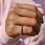Round Cut Knife Edge Wedding Band