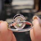 Light Yellow Oval Halo Engagement Ring
