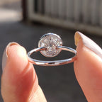 Halo Engagement Ring In Old European Cut