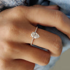 Pear Shaped Engagement Ring With Pave Setting