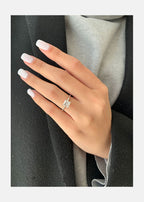 1.0 CT Princess Cut Solitaire Style Moissanite Engagement Ring