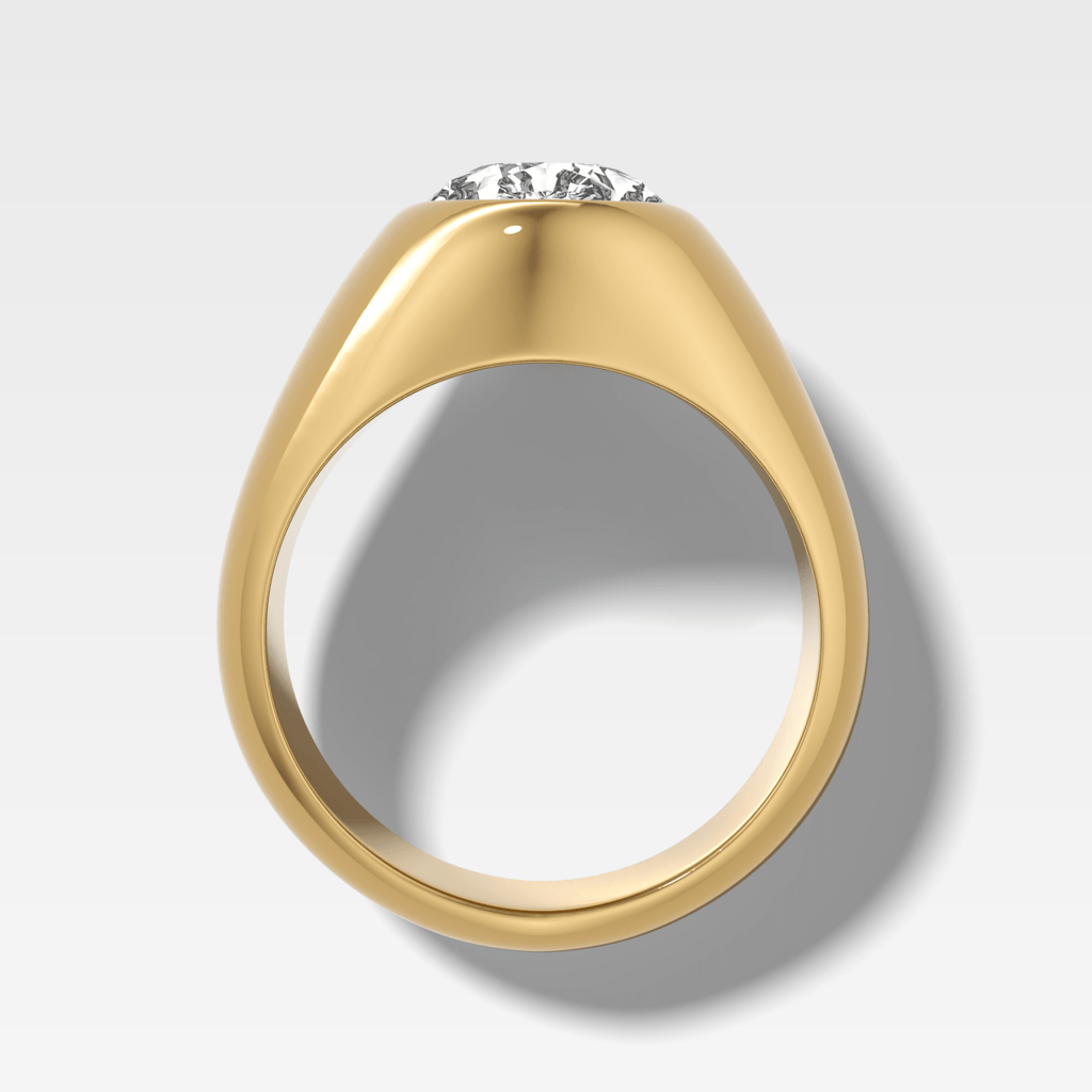 Sculptural Engagement Ring with a Pear Cut Diamond