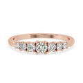 Round Diamond Wedding Band - Classic Half Eternity Style