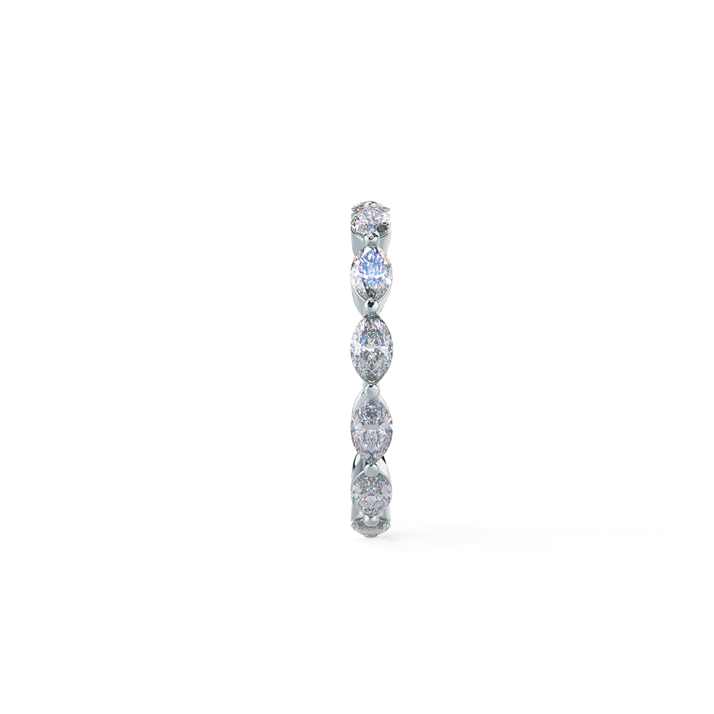 Marquise Cut Moissanite Full Eternity Wedding Band