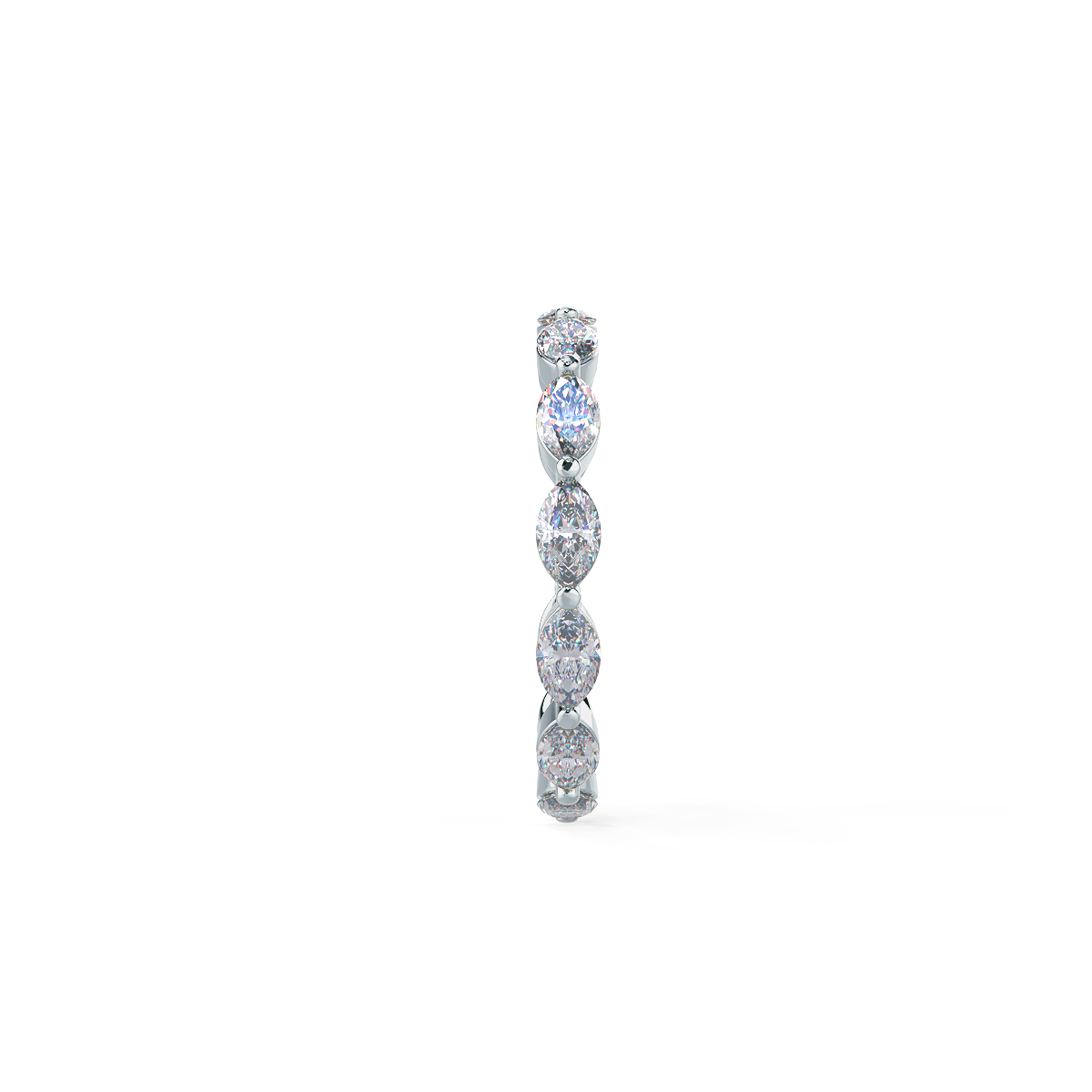 Marquise Cut Moissanite Full Eternity Wedding Band