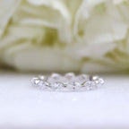 Marquise Cut Moissanite Full Eternity Wedding Band
