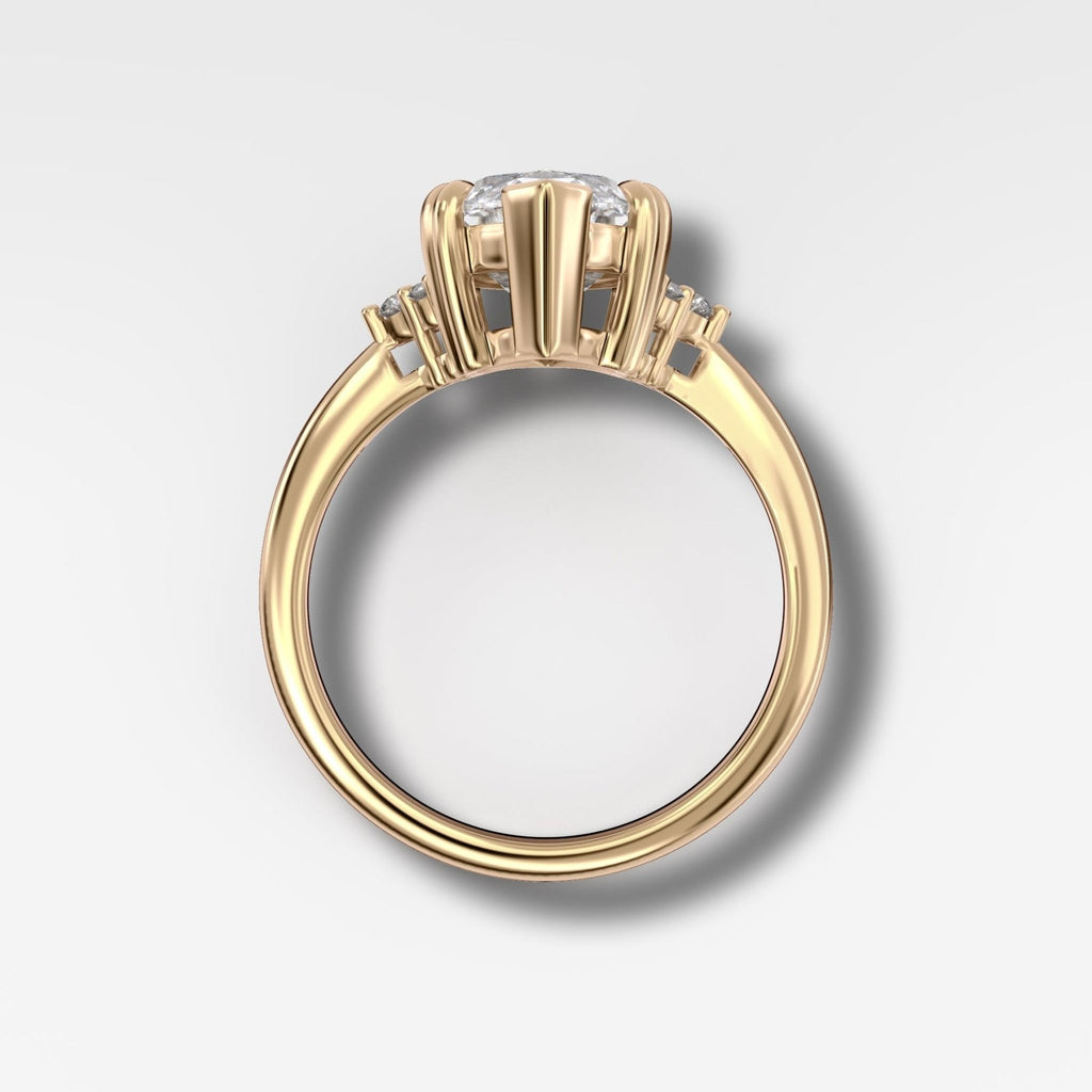 Signature Cluster Engagement Ring With Lab Grown 1.61ct Marquise Cut Diamond