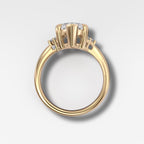 Signature Cluster Engagement Ring With Lab Grown 1.61ct Marquise Cut Diamond