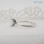 single stone emerald moissanite minimalist wedding ring - DisneyValley