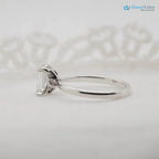 single stone emerald moissanite minimalist wedding ring - DisneyValley