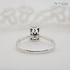 single stone emerald moissanite minimalist wedding ring - DisneyValley