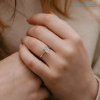 single stone emerald moissanite minimalist wedding ring - DisneyValley