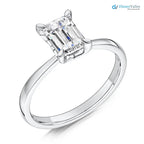 single stone emerald moissanite minimalist wedding ring - DisneyValley