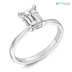 single stone emerald moissanite minimalist wedding ring - DisneyValley
