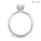 single stone emerald moissanite minimalist wedding ring - DisneyValley