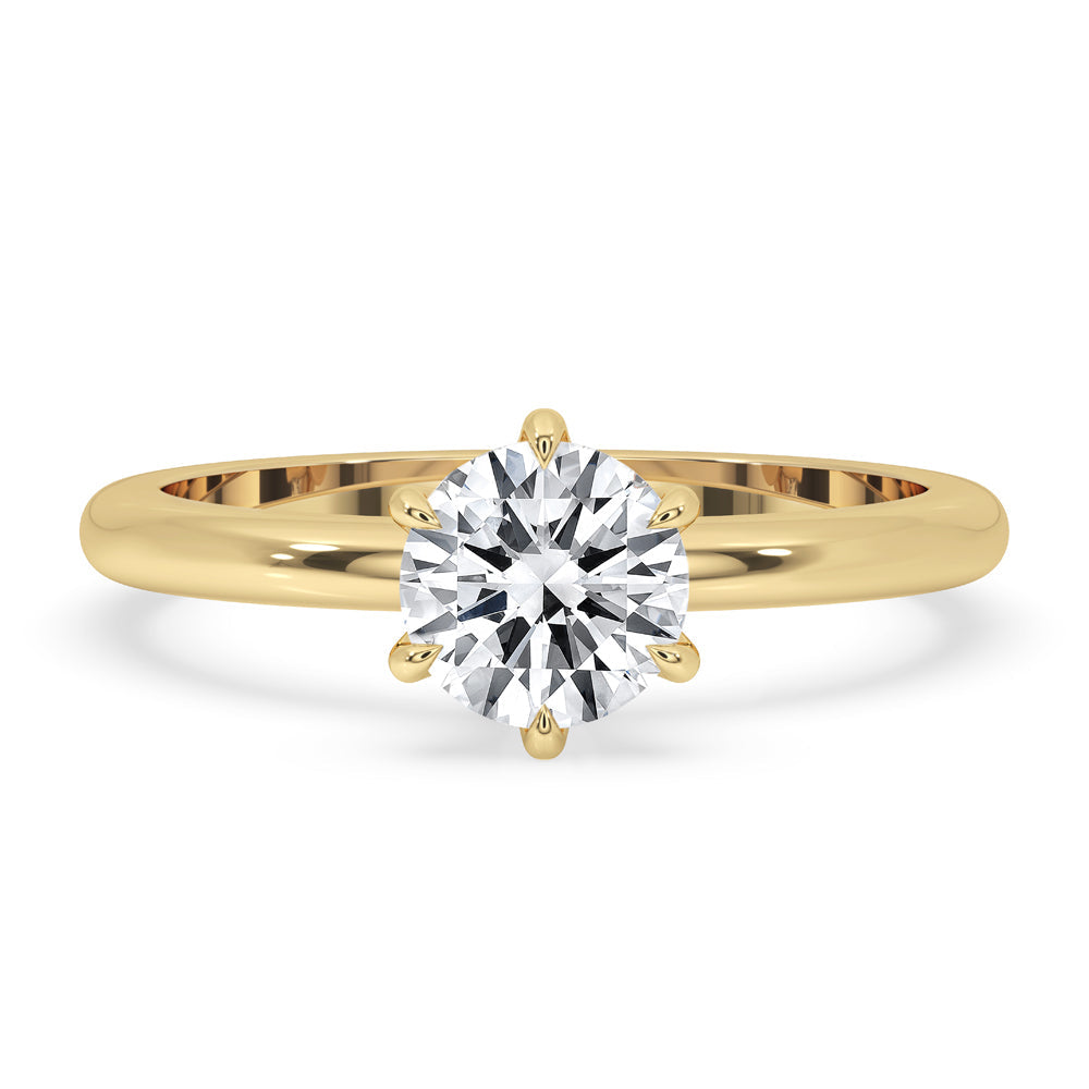 Round Diamond Solitaire 6 prong engagement ring Main image