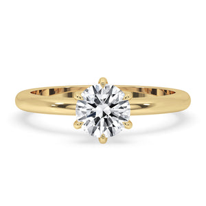 Round Diamond Solitaire 6 prong engagement ring