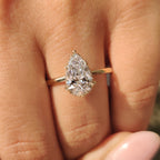 Solitaire Style Pear Diamond Engagement Ring