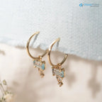 sophisticated pair of solid gold huggie hoop earrings - DisneyValley