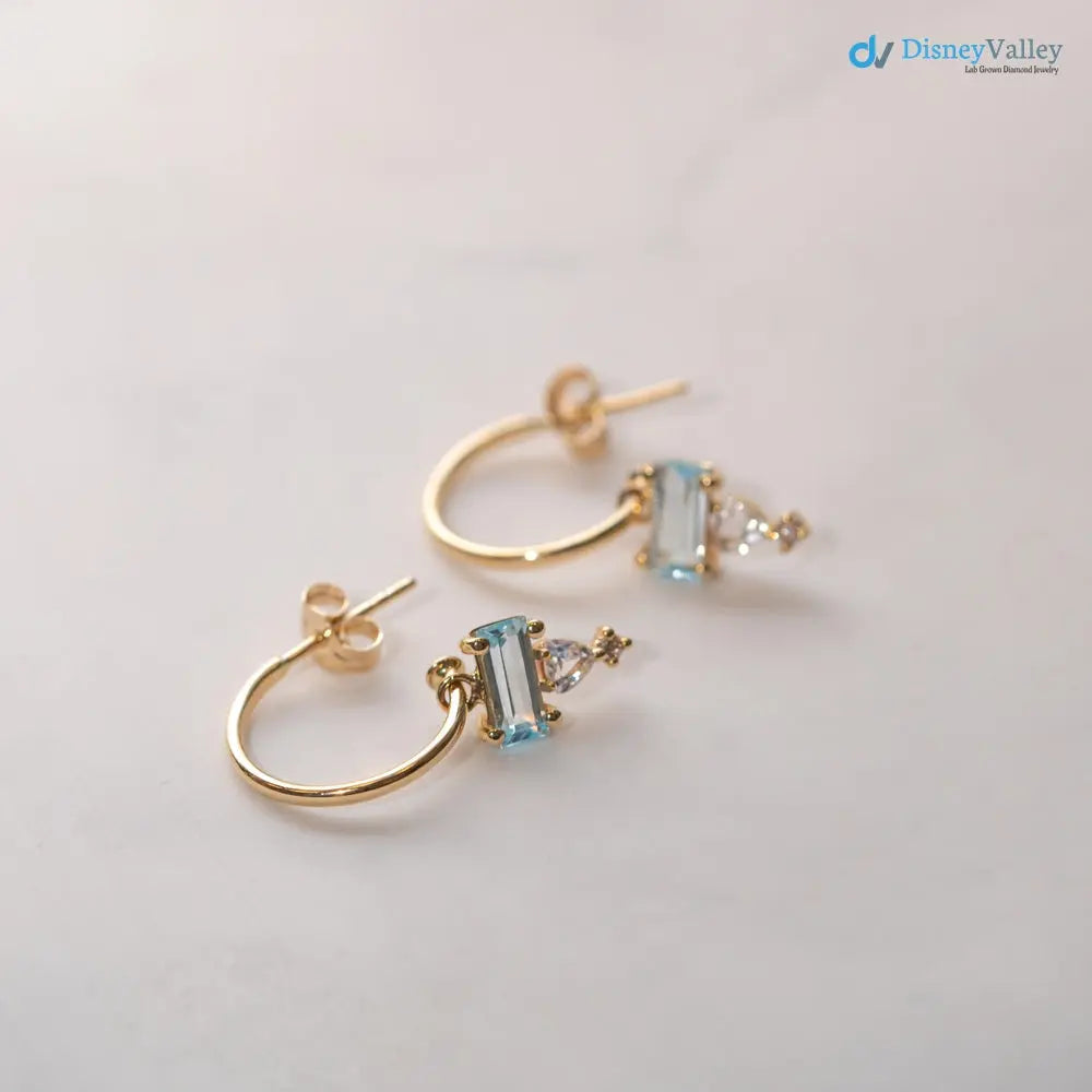 sophisticated pair of solid gold huggie hoop earrings - DisneyValley