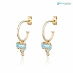 sophisticated pair of solid gold huggie hoop earrings - DisneyValley