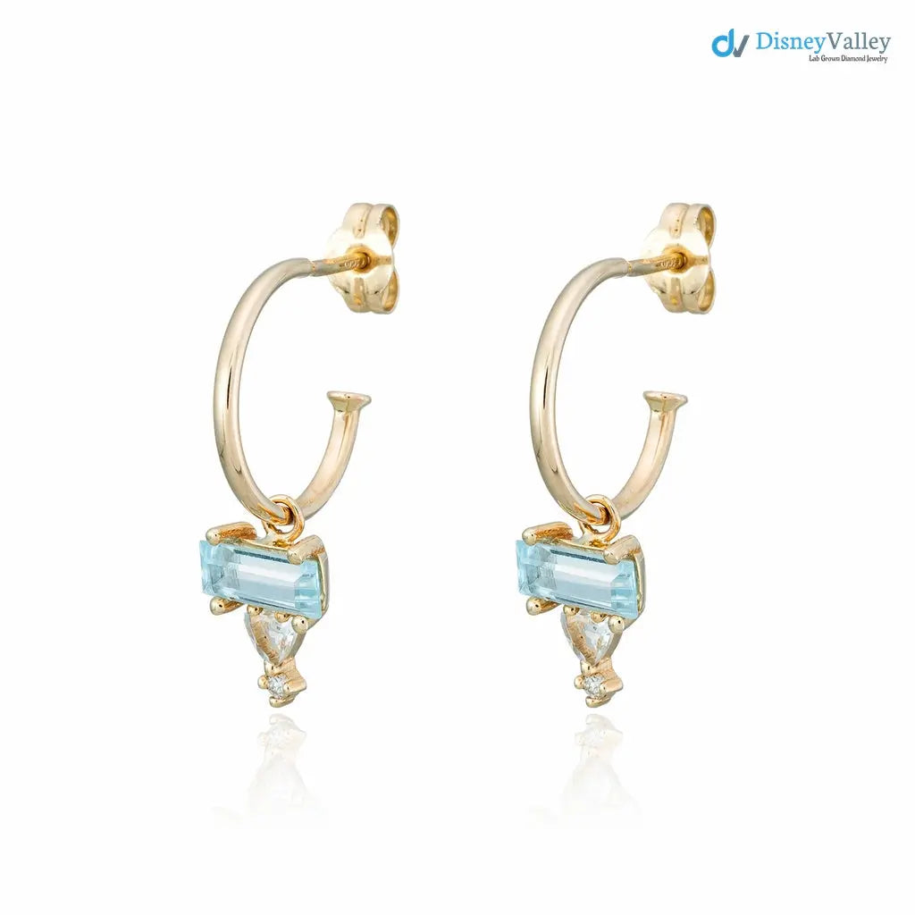 sophisticated pair of solid gold huggie hoop earrings - DisneyValley