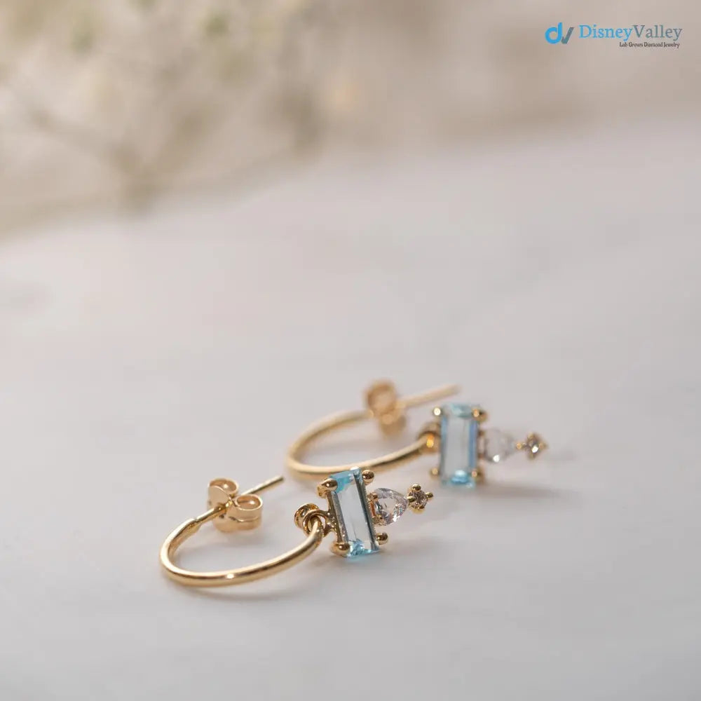 sophisticated pair of solid gold huggie hoop earrings - DisneyValley
