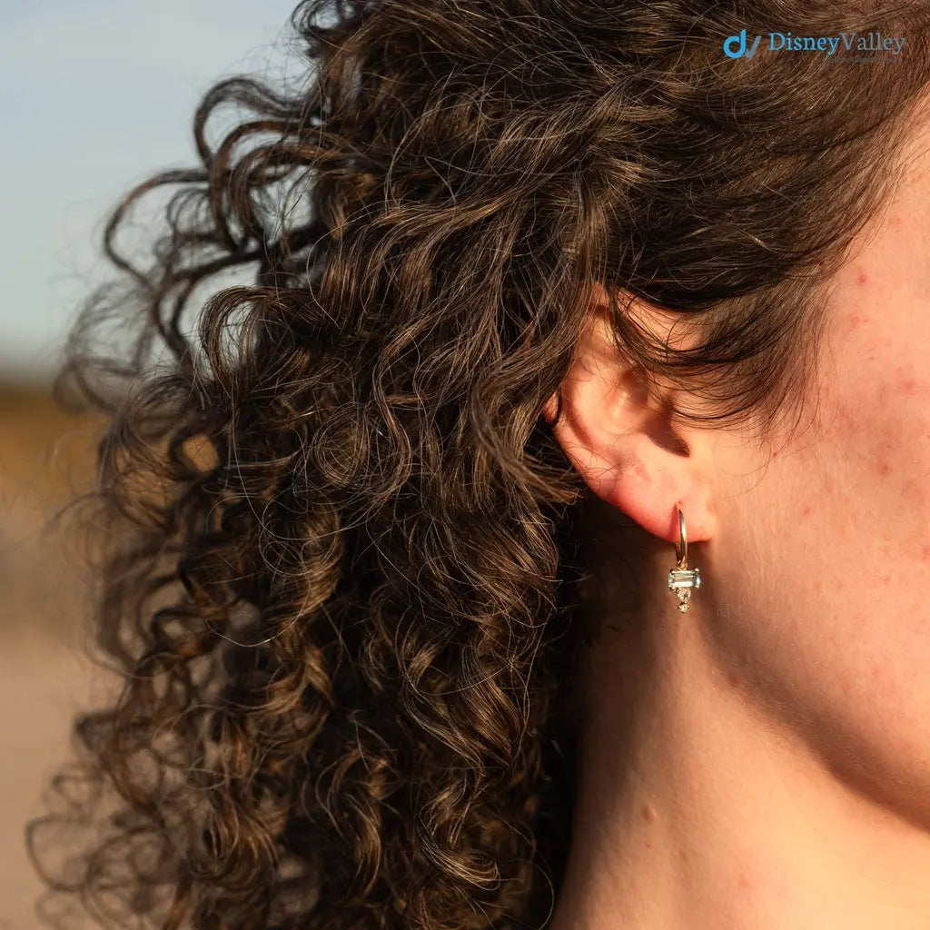 sophisticated pair of solid gold huggie hoop earrings - DisneyValley
