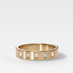 Spaced Baguette Wedding Band