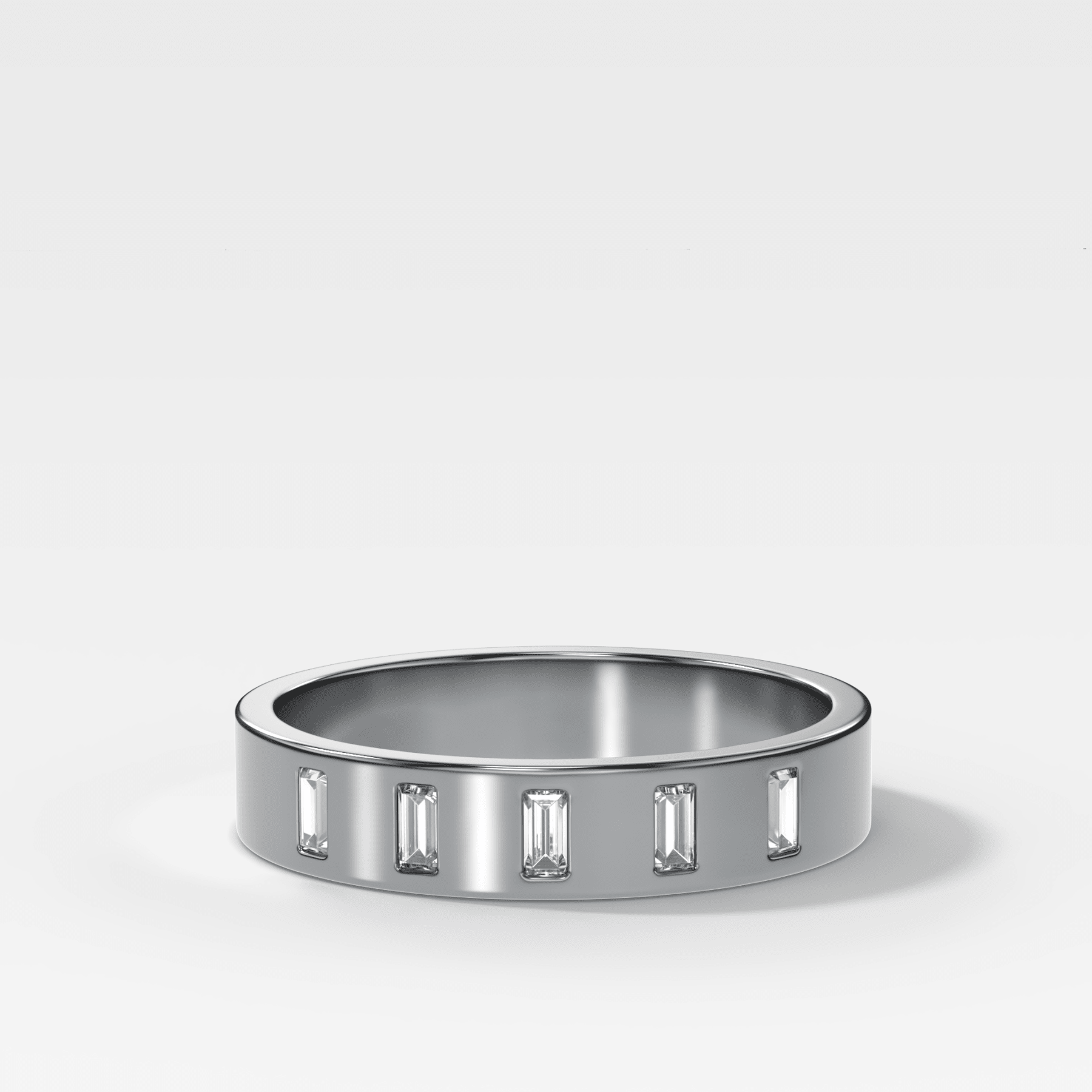 Spaced Baguette Wedding Band Secondary image