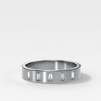 Spaced Baguette Wedding Band