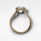 Split Shank Solitaire Engagement Ring with Asscher Cut Diamond