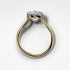 Split Shank Solitaire Engagement Ring with Cushion Cut Diamond