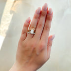 Split Shank Solitaire Engagement Ring with Elongated Cushion Cut Diamond