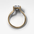 Split Shank Solitaire Engagement Ring with Elongated Radiant Cut Diamond